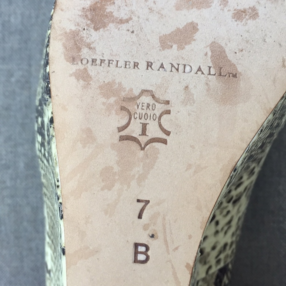 LOEFFLER RANDALL Closed Toe Python Platform Wedge - Picture 9 of 11